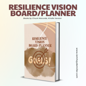 Resilience vision board planner with goals and brown neutral colors