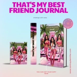 miami style theme with fancy cars and 3 best friends journal titled Thats my best friend journal