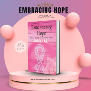 Beautiful pink ribbon journal for cancer patients