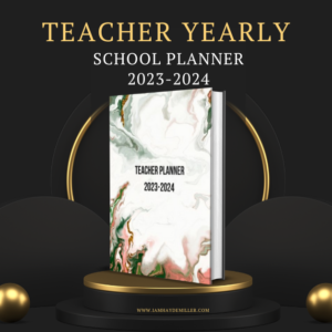 Floral light colors teacher planner called Teacher yearly planner