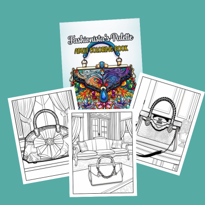 beautiful purses for adult coloring to help aid with stress relief
